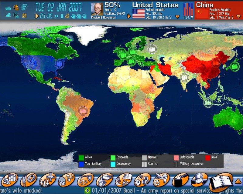 GeoPolitical Simulator (2008) by Eversim Windows game